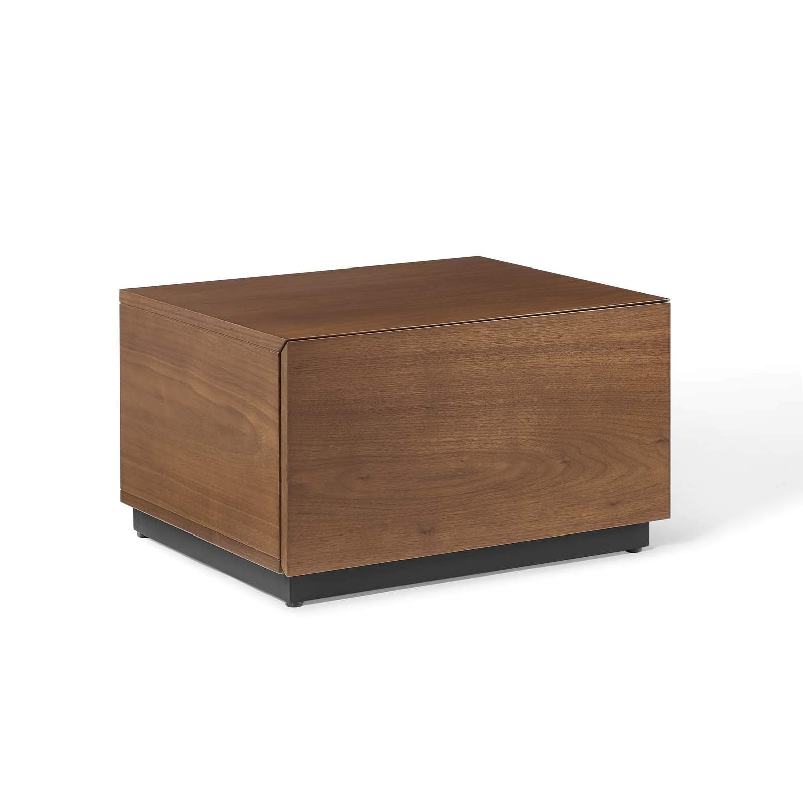 Modway Caima Mid-Century Modern Nightstand With Drawer In Walnut